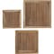 Ekena Millwork Square, Closed Back, Vintage Farmhouse Shadow Box Shelves, Barnwood Decor Collection, PK3 DECR15SBSQCBBR - alternate 1